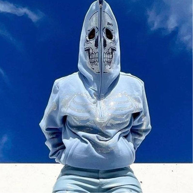 Skull Sparkle Oversized Hoodie