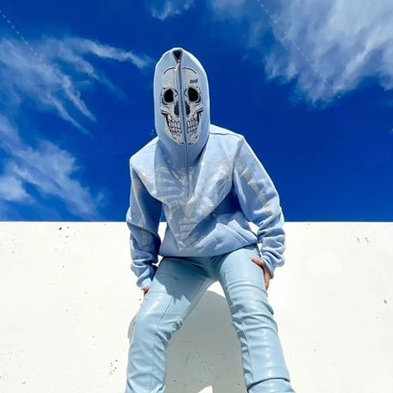 Skull Sparkle Oversized Hoodie
